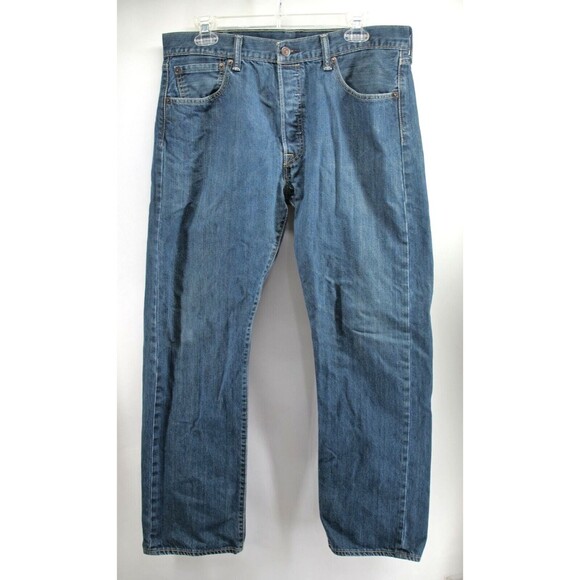 Levi's Men's 501 Original Fit Button Fly Jeans‎ 100% Cotton Size 34x30 - Picture 1 of 9